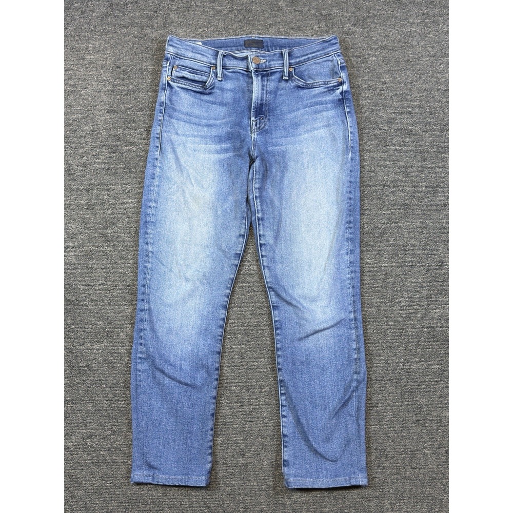 MOTHER The Rascal Crop Fray Hop On Hop Off Wash Women's Size 28 read